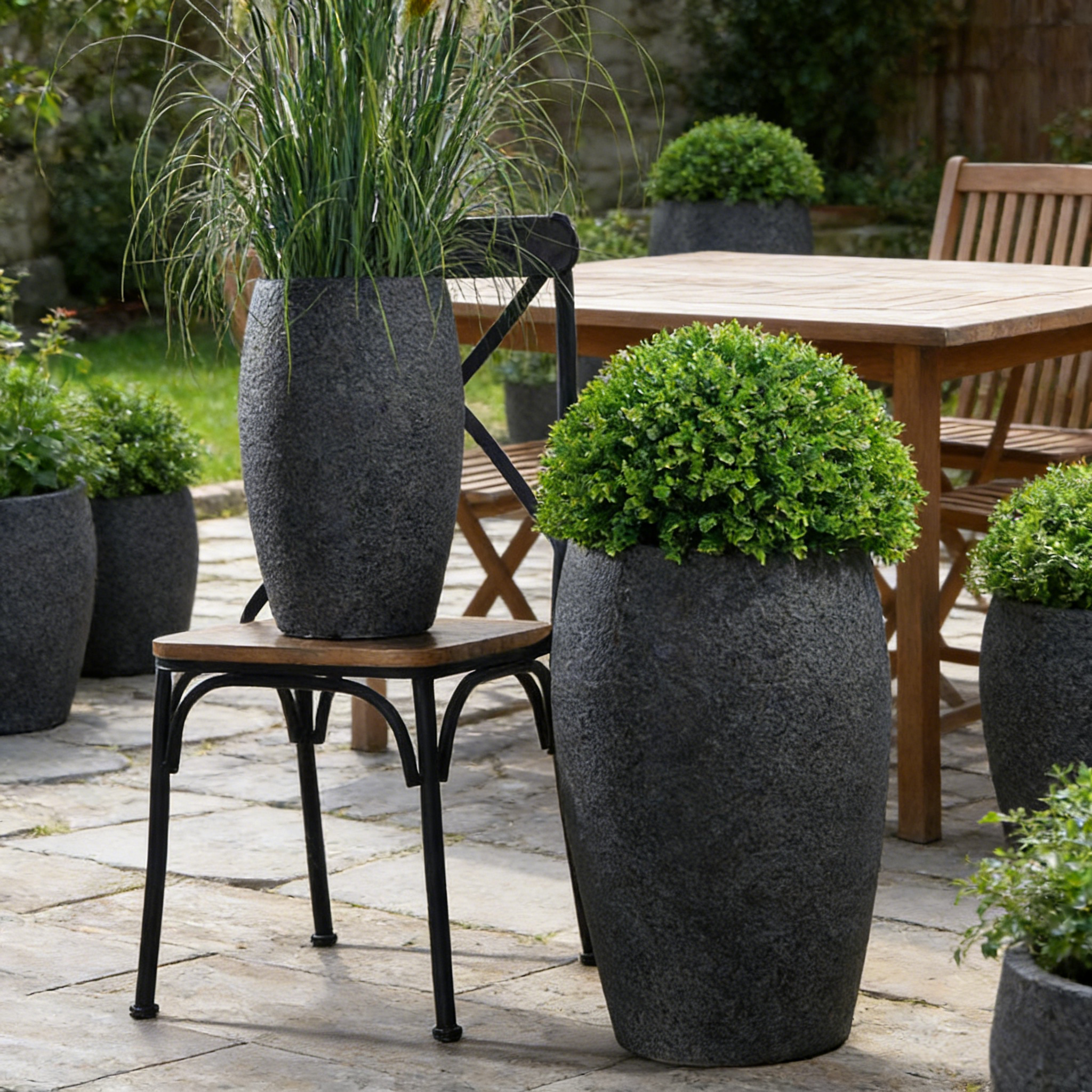 Cheap Plant Pots Simple Style Clay Big Plant Pot Indoor Outdoor Entrance Tall Planter