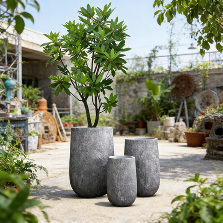 Large Plant Pots Manufacturer Wholesale Big Flower Pots Indoor Outdoor Fiber Clay Planter Pot for Plants