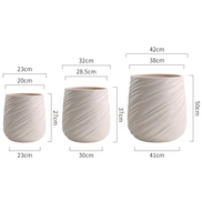 Outdoor Indoor Big Pots for Plants 50cm Tall Flower Pot Wholesale Price Fiber Planter Pots