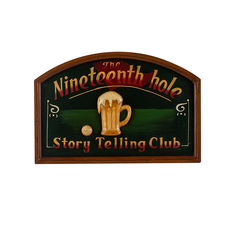 Vintage Golf Plaque Personalized Club Wall Hanging Painted Antique Wood Crafts Wall Sign