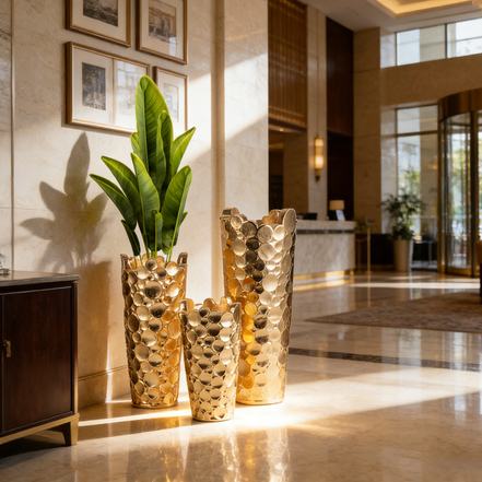 60/80/100cm Große Goldvasen für Blumen Heimdekoration Luxusvase Direkt ab Werk Hohe Bodenvase Gold