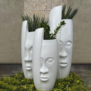 Große Innen- und Außenpflanzen Blumen Künstliche Orchidee Bodenvase Heimdekoration Fiberglas Gesichts-Pflanzgefäße