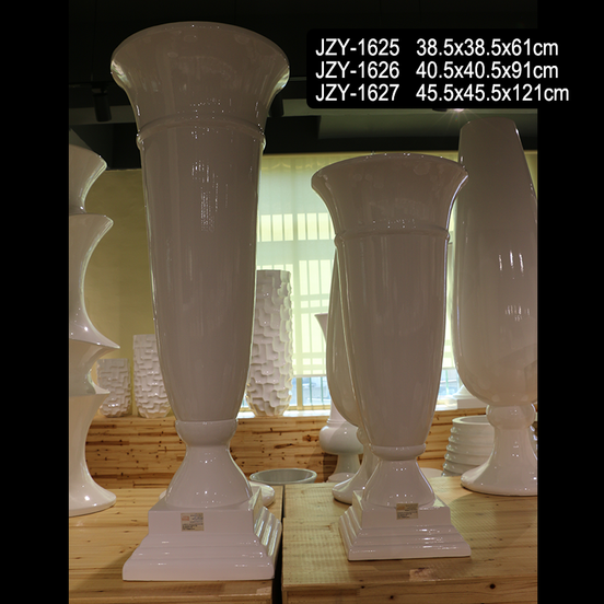 Wholesale Hurricane Vase Fiberglass Trumpet Vase Tall Wedding Vase Set for Table Centerpieces