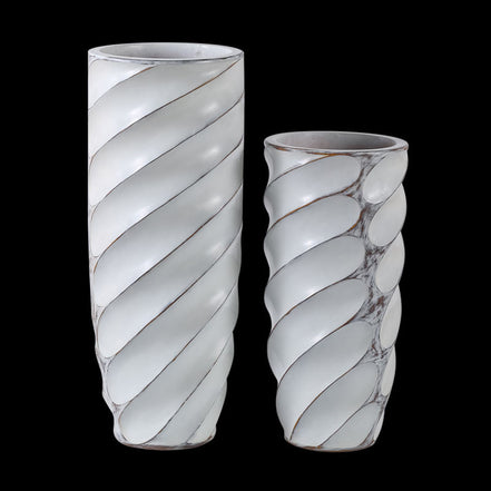Fabrik Direktverkauf Bodenvase Große Sets Wohndekoration Haus Pflanzgefäß Antikweiß Fiberglas Große Bodenpflanzenvase