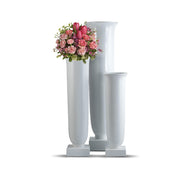 100/120/140cm hohe Vase 1 Meter klassische Trompetenvase große Bodenvase für Heimdekoration Luxus weiße Hurrikan-Vasen Set