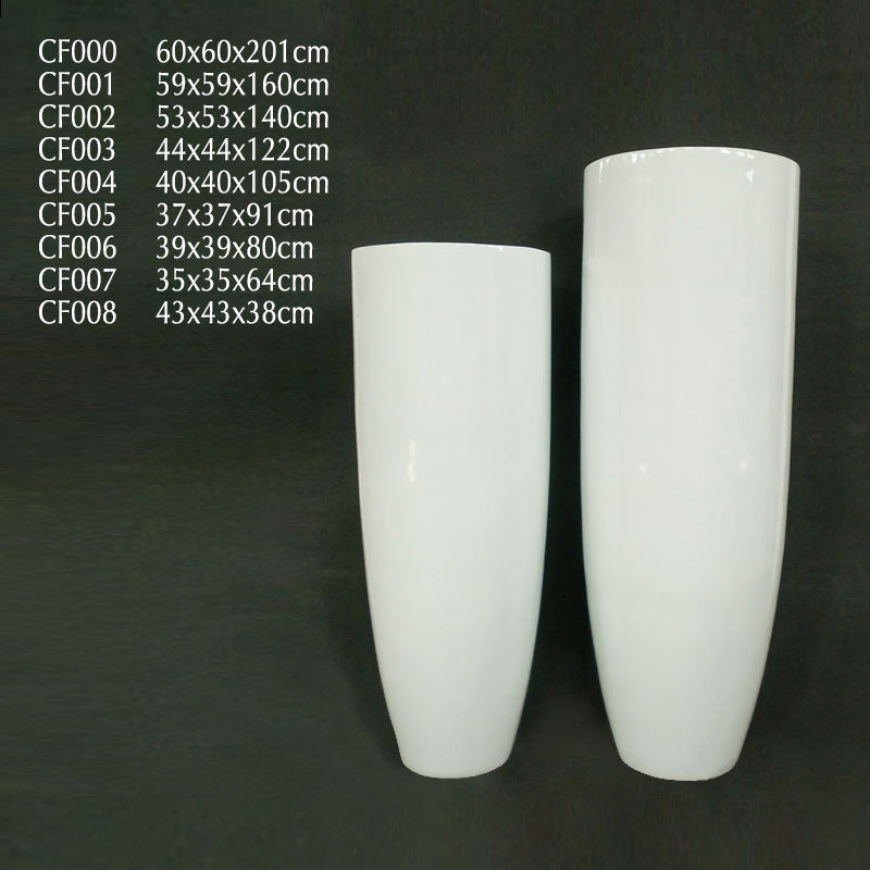 Factory Supply Flower Vases Luxury Decorative Vase Set Modern White Fiberglass Floor Vases for Wedding Home Decor