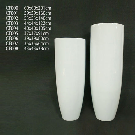 Factory Supply Flower Vases Luxury Decorative Vase Set Modern White Fiberglass Floor Vases for Wedding Home Decor