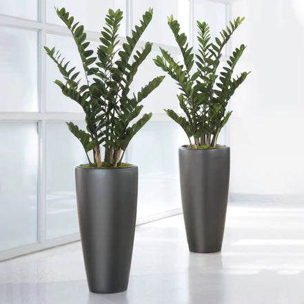Individuelle, handgefertigte, moderne, umweltfreundliche Bodenvase, 32 Zoll hohe Blumentöpfe aus Fiberglas, Pflanzgefäße, Wohnzimmer, Hotel, Eventcenter