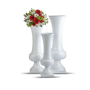 100/120/140cm hohe Vase 1 Meter klassische Trompetenvase große Bodenvase für Heimdekoration Luxus weiße Hurrikan-Vasen Set