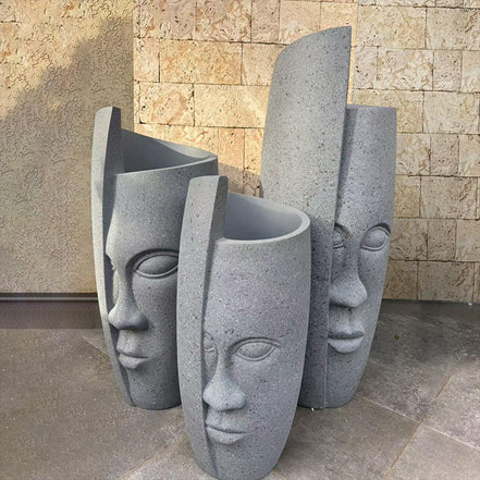 Große Innen- und Außenpflanzen Blumen Künstliche Orchidee Bodenvase Heimdekoration Fiberglas Gesichts-Pflanzgefäße