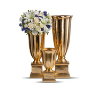 60/90/120cm Trumpet Vase for Wedding Centerpieces Tall Gold Vases for Wedding Centerpieces Factory Wholesale Wedding Vase