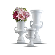 60/90/120cm Large Flower Vases for Wedding Centerpiece Tall Trumpet Vase Centerpiece White Vase for Wedding Decor