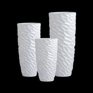 Großhandel Sandmattierte Glasfaser Bodenvase Groß Elegant Modernes Design Umweltfreundlich Langlebig Zylinderform für Zuhause