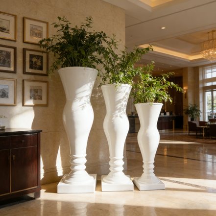 Stilvolle gekrümmte Silhouette Leichte Robuste Zeitgemäße Bodenvase Hochzeitsbankett Veranstaltungsort Dekoration Elegante Pflanzenfaser