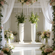 Eleganter, hoher, leichter und haltbarer Pflanzkübel für Hochzeitszeremonien und Bankettdekoration, weißer Blumenkübel aus Fiberglas zum Aufstellen