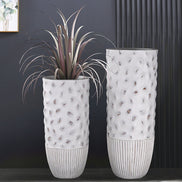 Fabrik Direktverkauf Bodenvase Große Sets Wohndekoration Haus Pflanzgefäß Antikweiß Fiberglas Große Bodenpflanzenvase