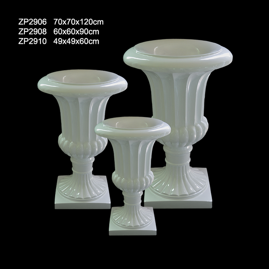 2026 Elegante Blumenvase Dekoration für Party Hochzeits-Tischaufsätze Große weiße Trompetenvasen Klassische Hochzeitsvasen