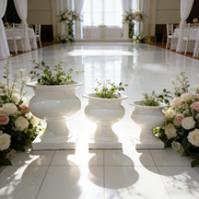Elegante, urnenförmige, leichte, robuste Pflanzgefäße für Hochzeitsbankette, Veranstaltungsorte, stilvolle Pflanzgefäße aus Fiberglas für den Boden