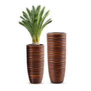 Große braune Fiberglas-Bodenvase, modern, für Wohnzimmer, mit Blumentöpfen, Pflanzgefäßen, groß, umweltfreundlich, langlebig, Pflanztöpfe, großer Topf
