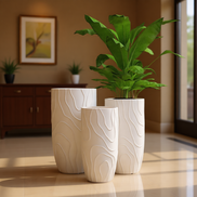 Large Pots for Outdoor Indoor Big Flower Pots Wholesale Price Tall Fiber Clay Garden Pots Planters