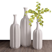 Neue Design Extra Große 113cm Hohe Schwarz-Weiße Fiberglass-Bodenvase für Wohnzimmer, Hotellobby, Heimdekoration