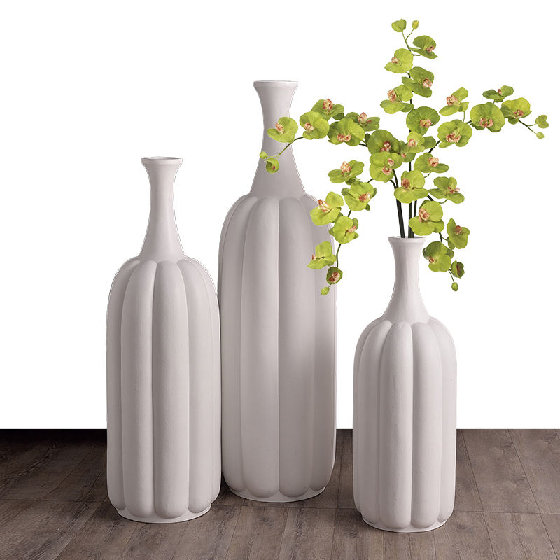 Neue Design Extra Große 113cm Hohe Schwarz-Weiße Fiberglass-Bodenvase für Wohnzimmer, Hotellobby, Heimdekoration
