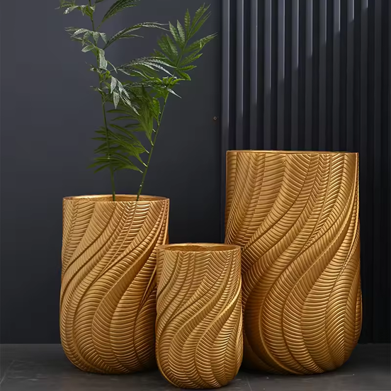 33/44/56cm Tall White Planter Wholesale Modern Flower Pot Outdoor Indoor Pots for Plants Fiber Clay Large Planter Pots