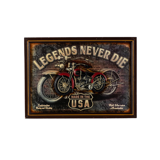 Vintage Eco-Friendly Wooden Wall Hanging Decor for Living Room Antique Motorcycle Wood Plaque