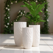 Large Pots for Outdoor Indoor Big Flower Pots Wholesale Price Tall Fiber Clay Garden Pots Planters