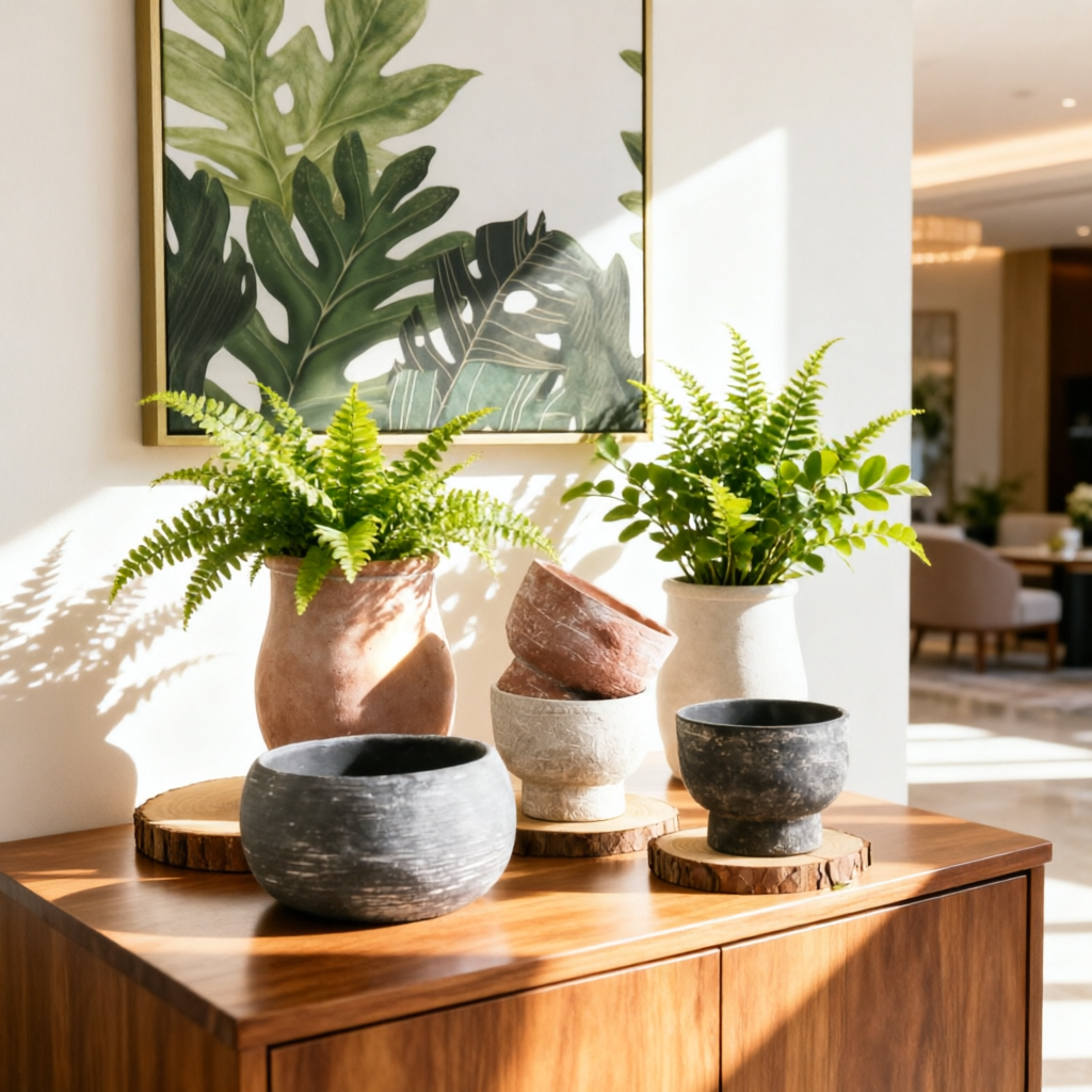 带排水孔的迷你水泥混凝土花盆-可批发室内/室外使用的生态友好型花园花盆