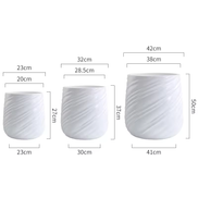 Outdoor Indoor Big Pots for Plants 50cm Tall Flower Pot Wholesale Price Fiber Planter Pots