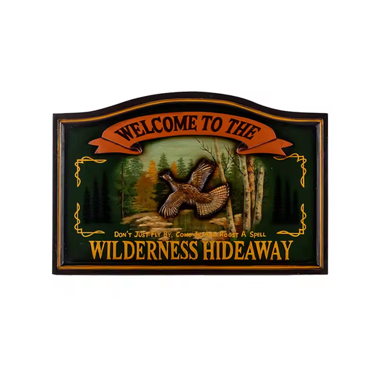 Retro Wall Art Decor Hanging Antique Painted Wood Wall Plaque Vintage Hunting Season Handmade Eco-Friendly Signs
