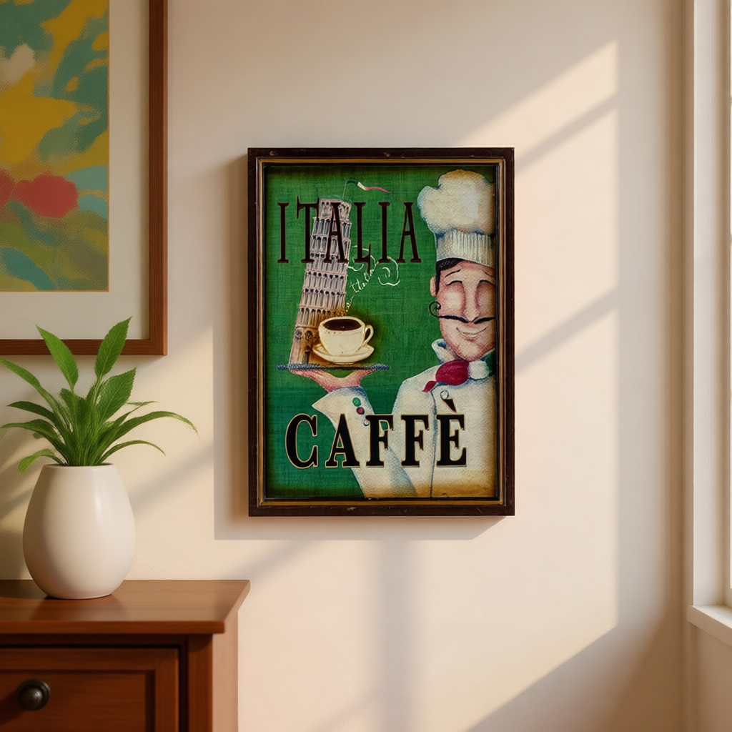 Retro Handmade Eco-Friendly Painted Wall Hanging Coffee Shop Wooden Plaques Vintage Cafe Signs Antique