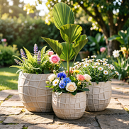 大型花盆大尺寸花盆户外花园豪华花盆批发室内纤维粘土花盆JQ-2120