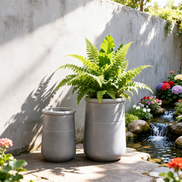 Eco-friendly Fiber Clay Pots for Plants Indoor Outdoor Plant Pots Factory Direct Sales Planter Flower Pots