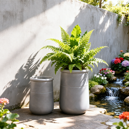 Eco-friendly Fiber Clay Pots for Plants Indoor Outdoor Plant Pots Factory Direct Sales Planter Flower Pots