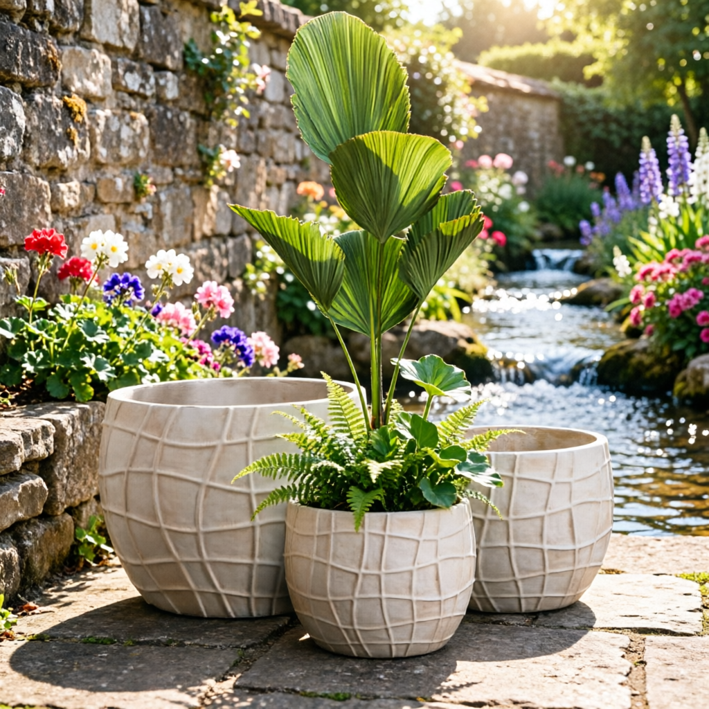 大型花盆大尺寸花盆户外花园豪华花盆批发室内纤维粘土花盆JQ-2120