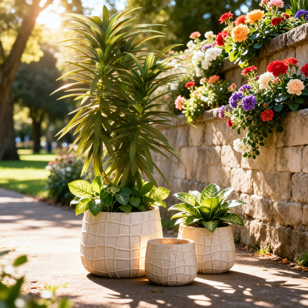 Large Fiber Pots for Plants Factory Wholesale Clay Flower Pots Indoor Outdoor Big Planter Pots