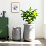 Eco-friendly Fiber Clay Pots for Plants Indoor Outdoor Plant Pots Factory Direct Sales Planter Flower Pots