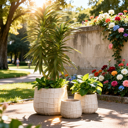 Large Fiber Pots for Plants Factory Wholesale Clay Flower Pots Indoor Outdoor Big Planter Pots