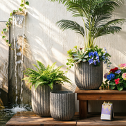 Large Concrete GRC Cement Eco-Friendly Planter Pots for Home & Garden Weather Resistant Painted Finish